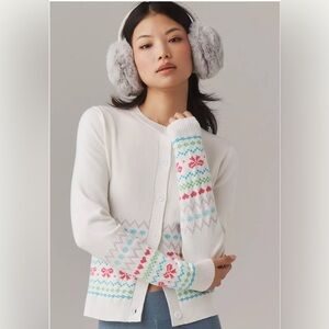 Anthropologie Beach Riot Ally Bow Cardigan Sweater Size M